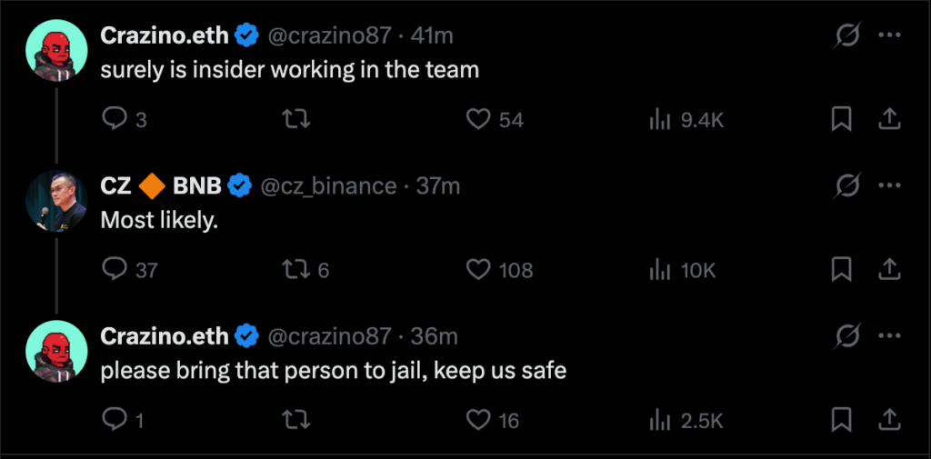 CZ:Trust Wallet 钱包将赔付用户资产损失,失窃金额达 700 万美元