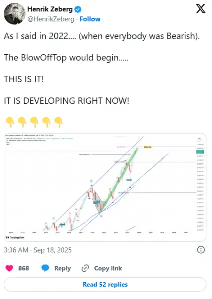 降息催化比特币牛市最后阶段:BTC 明年再次崩盘?